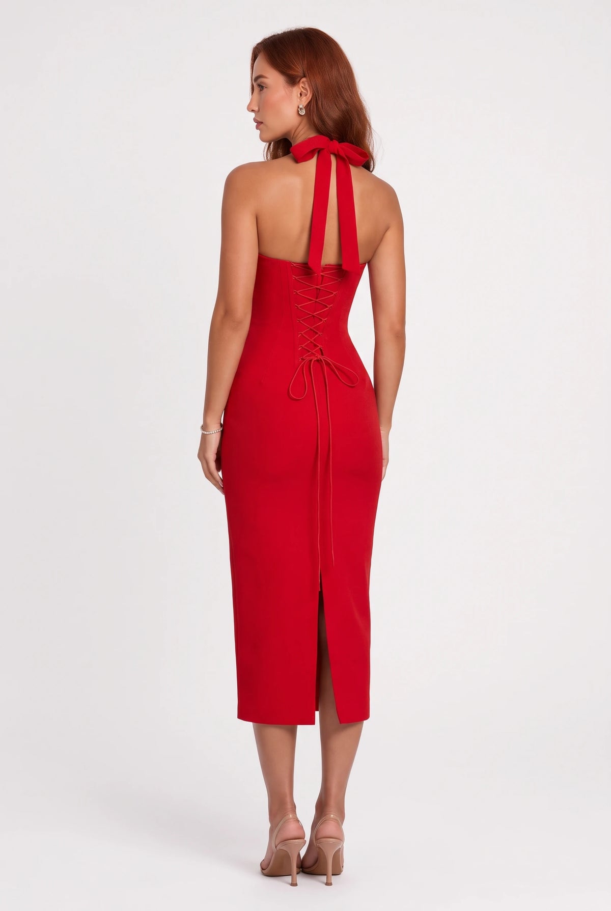 Charlotte dress red back detail