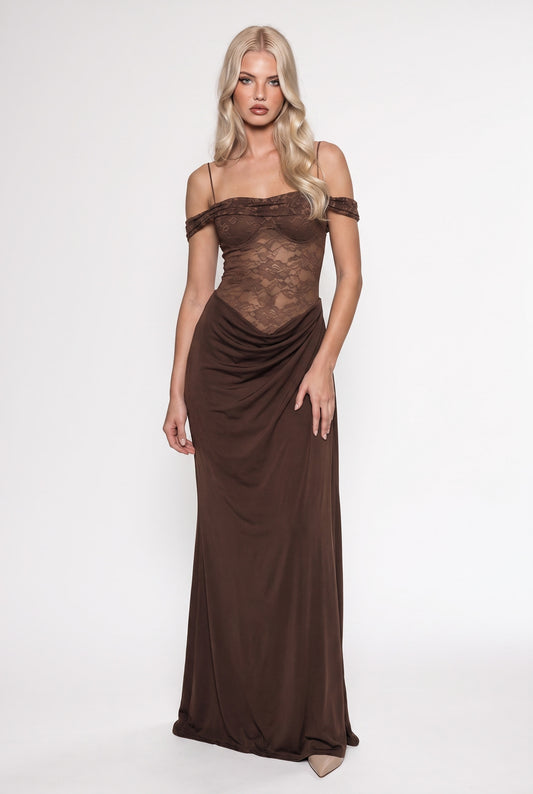 Eleanor dress - Brown - photo 1